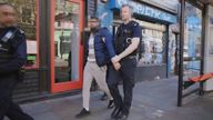 Arrests of suspected illegal workers in east London. Pic: Home Office