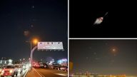 Comp of Iranian strikes. All pics: Reuters