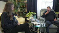 Jessica Ellis, a community health and Jaber Dikir, a patient with a heart condition