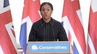 Conservative Party leader Kemi Badenoch speaking to the media during a press conference at the Royal United Services Institute in central London. Picture date: Friday June 6, 2025. PA Photo. See PA story POLITICS Tories. Photo credit should read: Stefan Rousseau/PA Wire