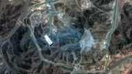 Satellite imagery shows the Fordow nuclear site after US strikes. Pic: Maxar