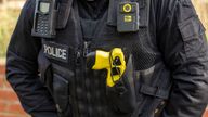 Police officer with Taser on their vest. File pic: iStock 