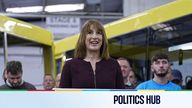 Rachel Reeves speaking in Manchester. Pic: PA