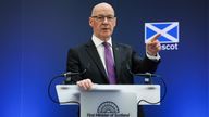 First Minister of Scotland John Swinney during his speech on national renewal and prevention, at the Imaging Centre of Excellence (ICE) at Q