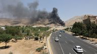 Smoke rises following what Iran says was an Israeli attack on Sharan Oil depot in Tehran, Iran, June 16, 2025. Reuters 