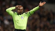 Soccer - Barclays Premier League - Manchester City v Liverpool - City of Manchester Stadium
Uriah Rennie, Referee

Picture by: Dave Thompson