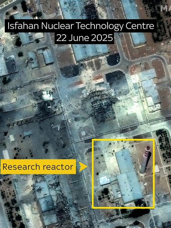 Strikes on Isfahan Nuclear Technology Centre do not appear to have targeted the research reactor. 