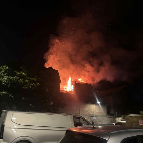 fire on the corner of Scott Street and South Street in Perth. Pic: Momchil Ivanov/PA