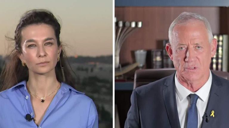 Yalda Hakim and Benny Gantz.