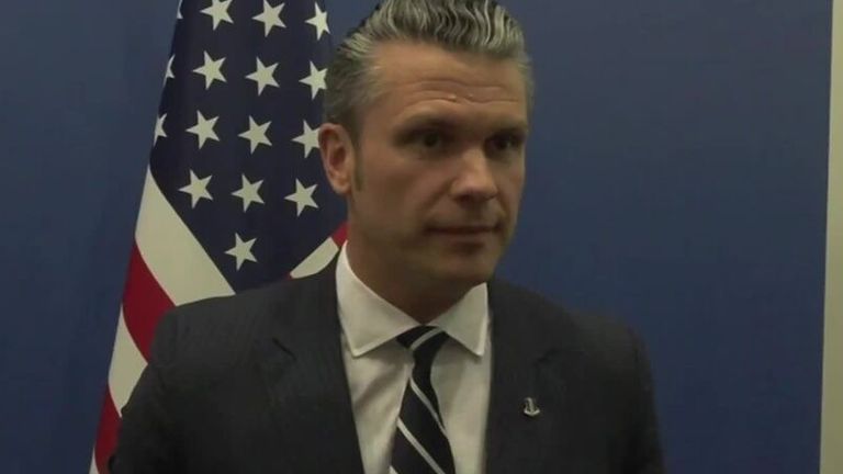 PETE HEGSTH- The US is calling on NATO allies to spend 5% of GDP on defence, well above the current targets. 