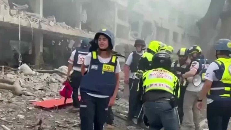 Destruction after Iranian strikes