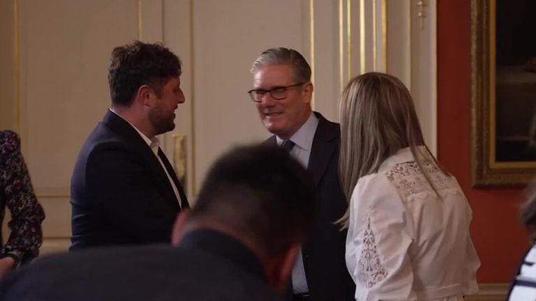 Keir Starmer meeting with Southport victim's families.