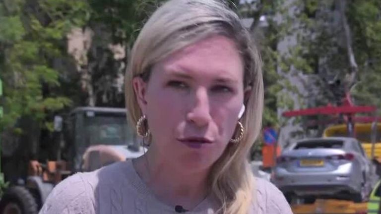 Cordelia Lynch reports from the location of a strike site where there's 'significant destruction' in Tel Aviv
