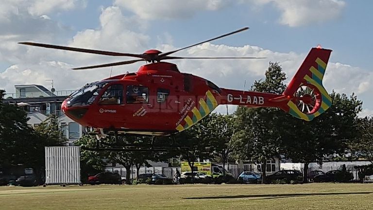 Emergency services at the scene 