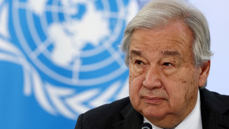 UN secretary-general Antonio Guterres. Pic: Reuters