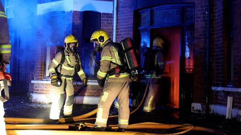 Police have said at least 15 officers were injured after peaceful protests in Northern Ireland turned into violent clashes. 