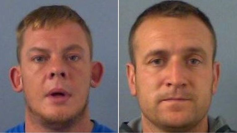 (L-R) Michael Jones and James Sheen were part of the gang who planned and carried out the burglary of the Oxfordshire stately home. Pic: PA