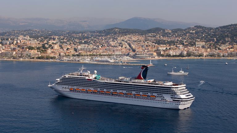 A cruise ship outside Cannes, France. File pic: AP