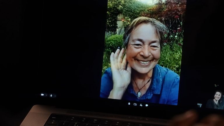 Clare on a video call with Sky News about the assisted dying bill