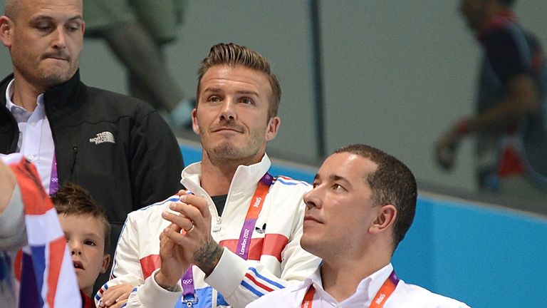 Beckham during the 2012 Olympics. Pic: PA