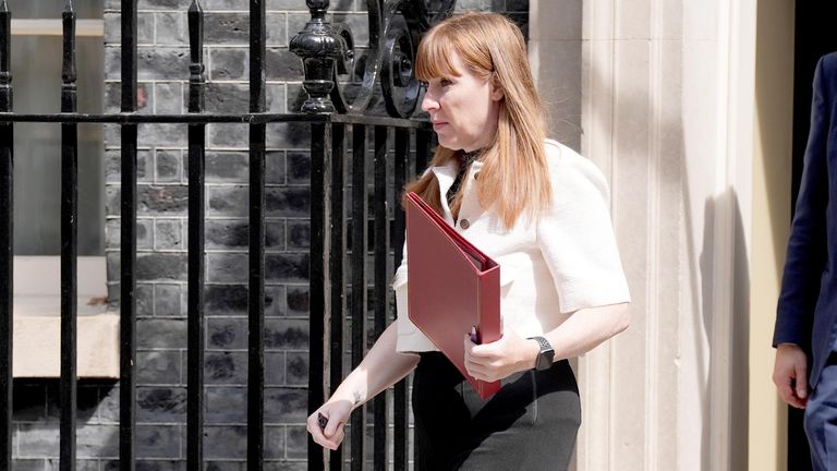 Rayner leaves Downing Street in June. Pic: PA