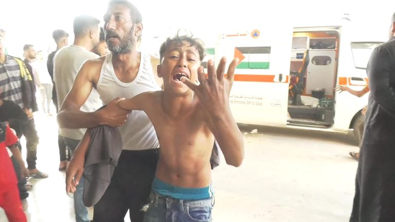 Injured radical   entering Nassar hospital