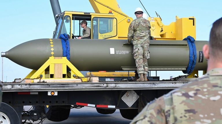 GB-57, ou em muito pior, na Whiteman Air Band em Misssouri. Até 2023. Imagem do arquivo: Militar dos EUA em AP