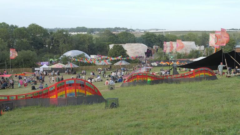 Glastonbury gets underway at Worthy Farm in Somerset
