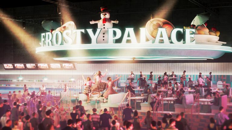 An artist's impression of what the Grease immersive experience will look like 
