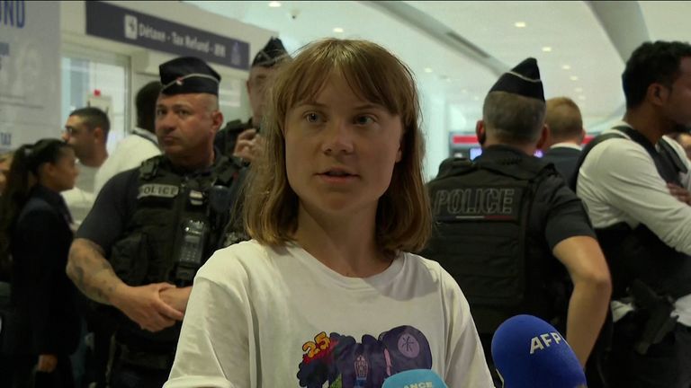 Greta Thunberg accuses Israel of &#39;illegal act&#39; after deportation to Paris