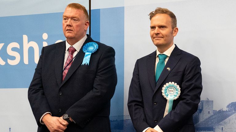 By-election Scottish Conservative candidate Richard Nelson (left) and Reform UK party's candidate Ross Lambie. Pic: PA