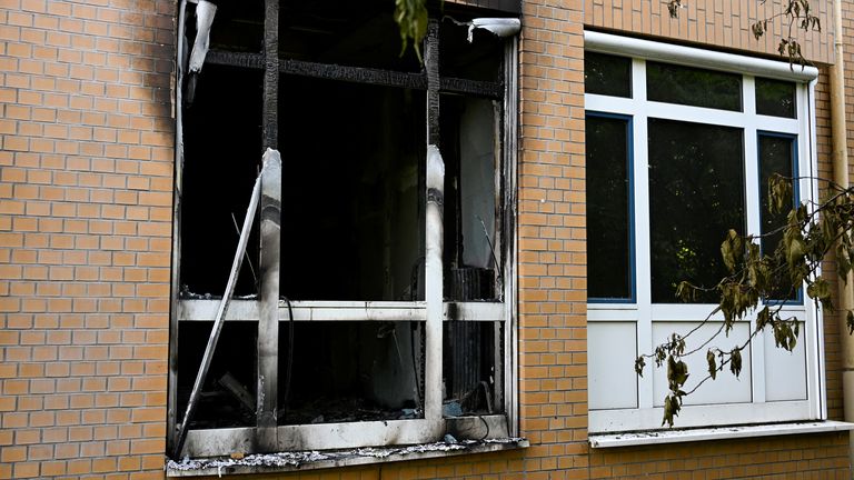 Hospital fire. Pic: Reuters
