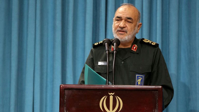 IRGC Commander-in-Chief Major General Hossein Salami.
File Pic: WANA/Reuters