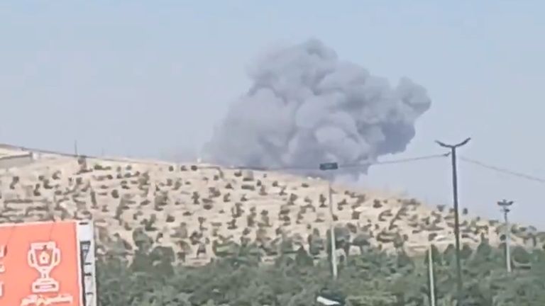 Footage shows smoke rising as Israel launches new wave of strikes against Iran
