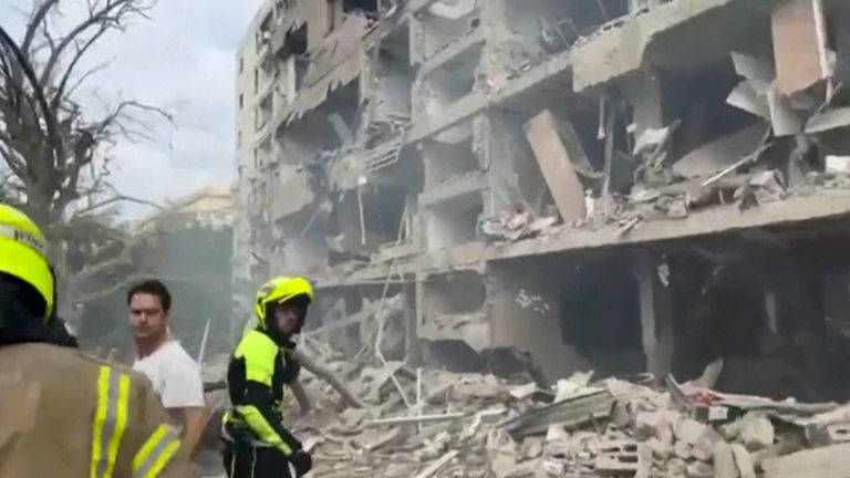 Destruction in Israel after retaliatory Iranian strikes