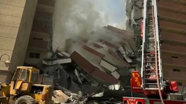 Videos posted connected  societal  media amusement   the aftermath of Israeli strikes connected  Iran.