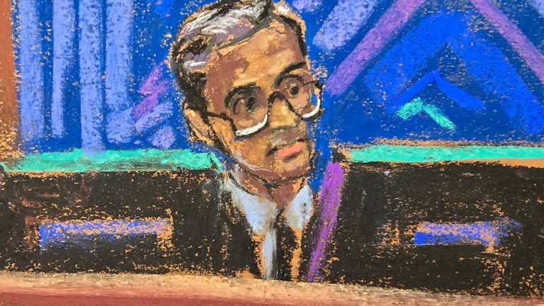 U.S. District Judge Arun Subramanian gives legal instructions to the jury, during Sean "Diddy" Combs' sex trafficking trial in New York City