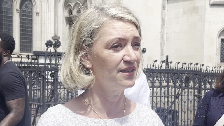 Sarah de Lagarde outside court. Pic: PA 