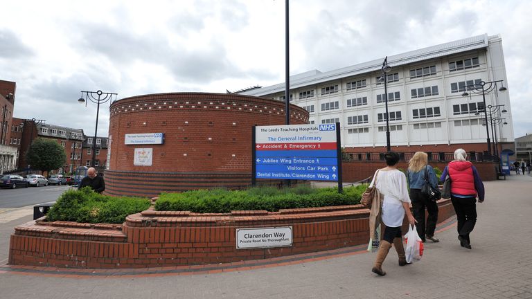 People walking into Leeds General Infirmary in 2013. Pic: PA