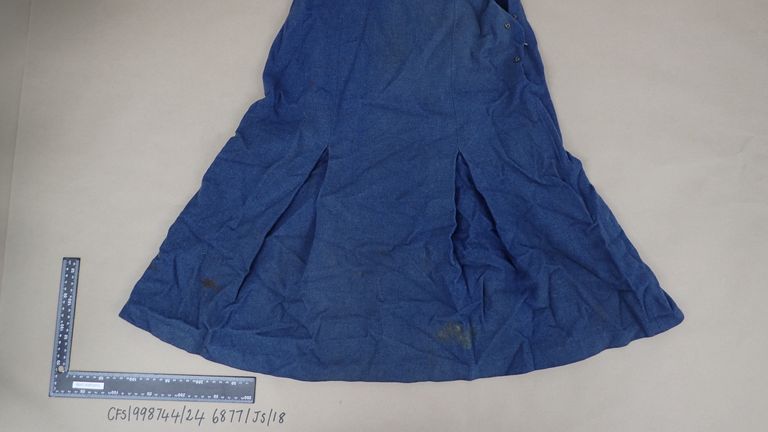 Louisa Dunne's skirt. Pic: Avon and Somerset Constabulary