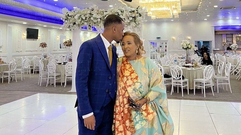 Mr Abdi Mohamed with his mother Zahra Ali Seef. Pic: Met Police