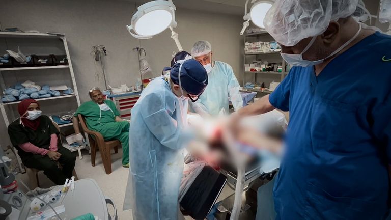 Medics treat patients in Gaza