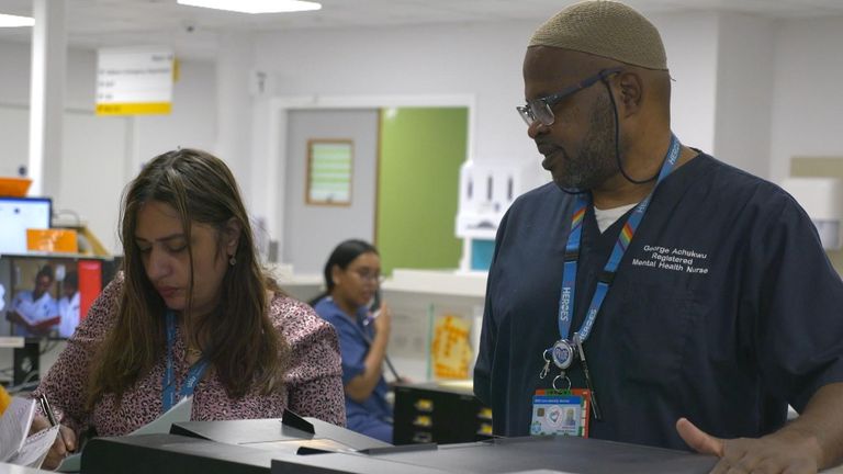 A mental health nurse on a hospital ward