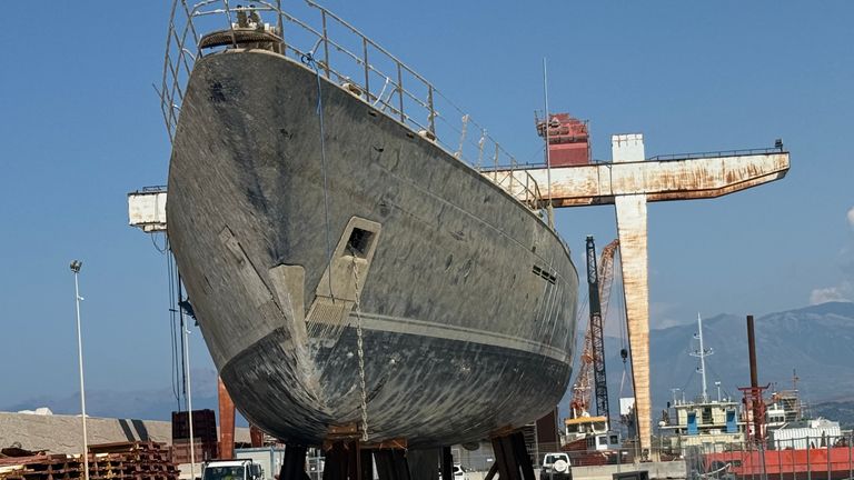 The recovered superyacht. Pic: PA