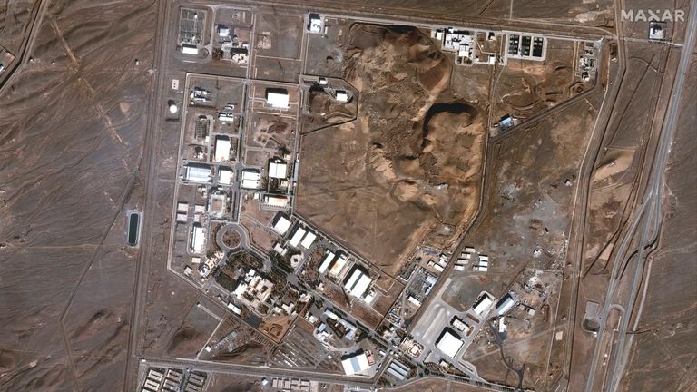 The Natanz nuclear facility in Iran on Jan. 24, 2025 
Pivc: Maxar Technologies/AP