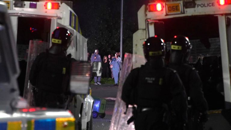 Fireworks and bottles thrown at police in Portadown on fifth consecutive night of disorder in Northern Ireland