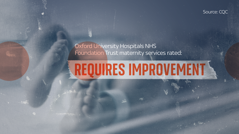 Oxford University Hospitals NHS Trust has been rated "requires improvement" for its maternity services