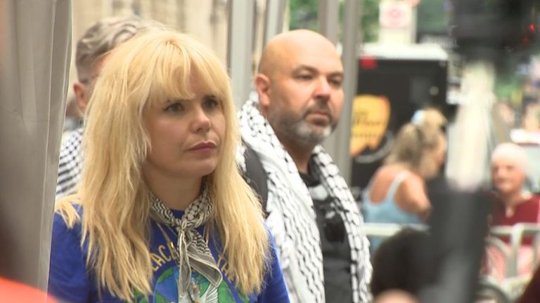 Paloma Faith spoke at the pro-Palestine rally