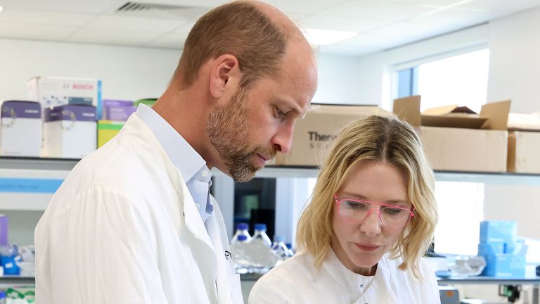 Książę William dołączył do aktora Cate Blanchett podczas wizyty w Finalistę Nagrody Earthshot. PIC: Andrew Parsons / Kensington Palace