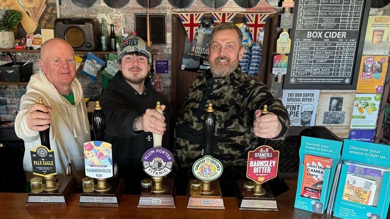 Our Gracie's owners John McFarland (left) and Jon Riley (right) with barman Kieran Pearce. Pic: Our Gracie's 